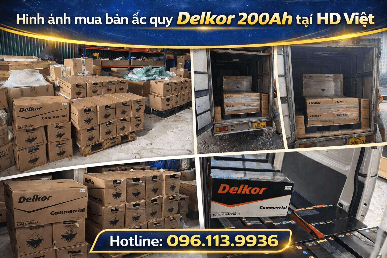 Ắc quy Delkor N200 ( 12v - 200Ah)